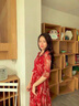Z.R.Zoro奢侈品雪紡連衣裙女2025夏季新款收腰顯瘦氣質裙洋氣減齡碎花裙女 黑色 M 曬單實拍圖
