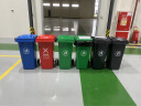 舒蔻（Supercloud）加厚物业小区公用室外环保分类塑料带盖医疗环卫户外垃圾桶工业大号商用绿色带轮120L 实拍图
