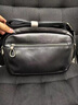 曼尼瓊詩(shī)（VUNIQSON）真皮單肩包男士斜挎包2025新款大容量休閑簡(jiǎn)約潮流通勤背包 黑色 頭層牛皮 曬單實(shí)拍圖