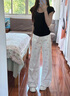 舒翎白色碎花直筒牛仔褲女春秋梨形身材顯瘦高腰寬松百搭休閑闊腿褲子 白色碎花 L 【建議100-120斤】 曬單實(shí)拍圖