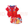 長(cháng)命富貴兒童短袖T恤套裝寶寶衣服可愛(ài)超萌女寶短褲t恤兩件套男孩周歲禮服 兔覽山河 100 曬單實(shí)拍圖