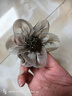 一鹿鯨璽太陽花發(fā)圈頭花發(fā)飾女高級感丸子頭扎發(fā)頭繩歐根紗女成人皮筋飾品 太陽花發(fā)圈 曬單實拍圖