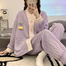 夢(mèng)動(dòng)月子服春秋季產(chǎn)后哺乳孕婦睡衣女秋冬10月純棉夾層產(chǎn)婦家居服套裝 MJ-2312# XL 曬單實(shí)拍圖
