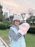 途尊2024新款可愛(ài)長(cháng)毛小精靈毛絨手套少女大版超厚實(shí)防風(fēng)掛脖連指手套 長(cháng)毛怪粉色 曬單實(shí)拍圖