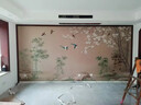 一卷繡2024年新款中式手繪花鳥(niǎo)刺繡壁畫(huà)沙發(fā)影視墻紙電視背景墻墻布壁紙 (無(wú)縫)意大利油畫(huà)布/平米 曬單實(shí)拍圖