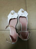 瑞央兒童高跟鞋艾莎愛(ài)莎公主鞋女童涼鞋中大童學(xué)生舞臺走秀表演鞋 白色 38 適合腳長(cháng)24CM 曬單實(shí)拍圖