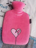 泊斯爾borth熱情火烈鳥(niǎo)注水式1.5L中號熱水袋安全防爆PVC沖水暖水袋暖手暖床暖肚暖胃暖腰熱敷 玫紅色 曬單實(shí)拍圖