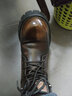 LNFL高檔馬丁靴男2025秋季新款時(shí)尚工裝鞋英倫風(fēng)亮面百搭厚底登山男鞋 棕色加絨 40 曬單實(shí)拍圖