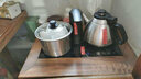 吉谷（K·KOU） 電水壺高硼硅玻璃壺自設加水量 蝦眼水恒溫水壺上水茶盤(pán)玻璃茶爐 0.8L TB0308 曬單實(shí)拍圖