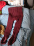 幼歌（YOUGE） 新生兒連褲襪女童春秋嬰兒打底褲寶寶大PP褲0-3歲 酒紅色 1條 6-12月 -M碼 (褲長(cháng)45cm)可開(kāi)檔 曬單實(shí)拍圖