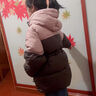 迪士尼女童羽絨服冬裝2025新品洋氣兒童冬季白鴨絨外套女孩加厚大童上衣 粉拼卡【字母連帽服】 130 cm 曬單實(shí)拍圖