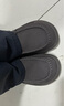 百麗打孔透氣休閑男鞋夏季真皮勃肯鞋方糖吐司工裝鞋8LT01CM4 灰單里低幫-1代（男款） 40 (250mm) 曬單實(shí)拍圖