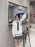 蔓爾依連衣裙女春季2025新款韓版減齡學院風jk制服氣質(zhì)顯瘦百褶裙子套裝 馬甲+襯衫+百褶裙 S 曬單實拍圖