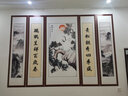 鴻運(yùn)當(dāng)頭農(nóng)村客廳堂屋掛畫五聯(lián)國畫大堂大氣山水畫對聯(lián)字畫中堂畫 05款 松鶴延年（打印邊框） 寬265厘米X高180厘米 曬單實拍圖