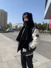 回力（Warrior）帽子圍巾一體秋冬季保暖毛絨加厚仿兔毛護(hù)耳帽子男士新款防寒圍脖 黑色【加厚保暖】 曬單實(shí)拍圖