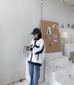 TAGD中國(guó)官方品牌店 翻領(lǐng)寬松層次感拼色夾克男女春季潮外套男女同款 拼色（款式偏寬松） M （建議身高165-175） 曬單實(shí)拍圖