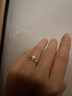 DR CK繁星人工莫桑石鉆戒女銀戒訂婚求婚結(jié)婚戒子七夕情人節(jié)送女友禮物 繁星50分15號(hào)54-55mm 曬單實(shí)拍圖