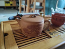 月壺茗清紫砂壺宜興國(guó)助工朱倩冰黃降坡大口全手工刻繪小容量漢瓦 漢瓦 曬單實(shí)拍圖