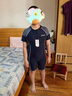 英莎愛迪（YINGSHAAIDI）兒童 泳衣男童中大童 青少年 連體游泳課溫泉速干游泳衣英莎愛迪 圖片色 XL 曬單實(shí)拍圖