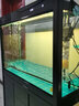 閩江（minjiang）魚(yú)缸水族箱免換水生態(tài)造景客廳風(fēng)金龍魚(yú)缸玻璃烏龜缸錦鯉缸 黑色（禮包+造景+升級過(guò)濾） 長(cháng)100*寬30*高142（魚(yú)缸+柜子） 曬單實(shí)拍圖