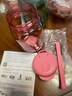 特百惠（Tupperware）嘟嘟可愛(ài)密封防漏便攜帶拎繩兒童學(xué)生夏季塑料水杯子 柔蜜粉350ml 曬單實(shí)拍圖