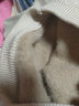 斐特瑪 秋冬季加絨加厚打底衫毛衣女一體絨圓領(lǐng)內(nèi)搭針織衫顯瘦百搭保暖上衣女冬裝 燕麥色 M 曬單實(shí)拍圖