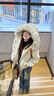 DGOV羽絨棉衣棉服女2025年新款冬季小個(gè)子派克服美式復(fù)古冬裝外套棉襖 灰白【zt】 M 【100-120斤】 曬單實(shí)拍圖