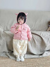 幼歌（YOUGE）嬰幼兒三防抗菌童趣小惡魔立體造型羽絨服保暖連帽外套 甜甜草莓粉 80 cm 曬單實(shí)拍圖