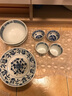 陶趣居藍凜堂福字陶瓷日本進(jìn)口家用餐具日式米飯碗面碗釉下彩湯碗青花 聚福8件組合 曬單實(shí)拍圖