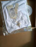 艾路丝婷新款短袖T恤女V领上衣纯色打底体恤TX3560 白色 165/88A/L 实拍图