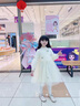 迪士尼（Disney）女童連衣裙2024春秋新款裙子春裝5-12歲兒童公主裙小女孩童裝女 2505香檳色棉里 130cm 曬單實(shí)拍圖