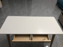 蔓斯菲尔（MSFE） 书桌书柜组合电脑桌台式写字桌家用办公桌子实木腿书桌椅组合 【升级款+单桌】120cm暖白色 实拍图