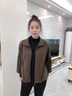 羅蒙（ROMON）中老年女裝春秋大碼時(shí)尚40歲50外套媽媽秋裝洋氣2024新款上衣服 AQYibPLY601 咖色 M （建議85-100斤） 曬單實(shí)拍圖