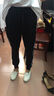 阿迪達斯 （adidas）女褲 2025年秋季新款運動(dòng)褲三條紋直筒褲時(shí)尚垂感褲子女針織透氣/直筒/黑色/主推S 曬單實(shí)拍圖