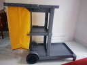 多功能手推車(chē)清潔車(chē)保潔車(chē)工具車(chē)布草賓館酒店商用清包車(chē)打掃衛生 灰色無(wú)蓋【加厚款】 曬單實(shí)拍圖