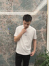 滄獅男士短袖T恤夏季潮牌體恤修身薄款衣服潮流男裝學(xué)生上衣 白色 2XL 曬單實(shí)拍圖