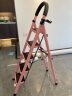 星奇堡 家用梯子工程梯折叠多功能人字梯伸缩室内加厚两用梯子 加厚五步梯-粉色 实拍图
