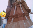 洛麗塔正品裙子連衣裙2020新款秋冬學(xué)生韓版寬松lolita裙op長(cháng)袖全套萌蘿莉塔洛莉塔lo裙公主  咖啡色連衣裙(不帶小熊飾品) M 曬單實(shí)拍圖