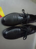 老人頭男士皮鞋商務(wù)休閑鞋男洞洞鞋涼鞋真皮男鞋子系帶牛皮透氣爸爸鞋 黑色系帶款 40 曬單實(shí)拍圖