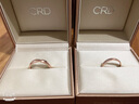 CRD克徠帝【現貨閃發(fā)】疊愛(ài)鉆戒對戒鉑金鉆石情侶對戒18K金對戒 玫瑰金鉆戒男 約0.3分 曬單實(shí)拍圖