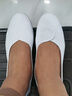 凰巣護士鞋女舒適軟底坡跟帆布鞋美容院醫護專(zhuān)用工作鞋透氣平底小白鞋 白色布面 38 曬單實(shí)拍圖
