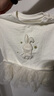 戴維貝拉（DAVE＆BELLA）童裝女兒童裙子春秋小童衣服公主裙女童連衣裙幼兒衣服新款童裙 白色 90 cm（建議身高80-90cm） 曬單實(shí)拍圖