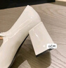 暄琰 小香風(fēng)法式仙女瑪麗珍小皮鞋女黑白拼色粗跟單鞋高跟鞋 黑白【6CM】 【37碼】 曬單實(shí)拍圖
