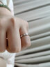 喜鉆七夕禮物鉑金雪花活口可調(diào)節(jié)鉆戒結(jié)婚鉆石戒指求婚 曬單實(shí)拍圖