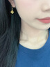 中國黃金（CHINA GOLD）交織四葉草黃金耳環(huán)女足金耳飾品七夕情人節(jié)禮物送女友老婆情人 交織四葉草耳環(huán) 曬單實拍圖