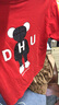 G.DUCKKIDS男童夏季t恤短袖2024新款炸街衣服兒童棉質(zhì)t恤男孩夏裝潮牌上衣 CT578紅色 140 建議10-11歲 曬單實(shí)拍圖