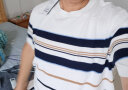 Navigare意大利小帆船男士短袖T恤圆领条纹夏装半袖透气体恤衫 漂白/蓝 XL/52 晒单实拍图