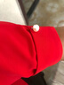 法蘿迪 雪紡襯衫女2021春夏季新款女裝大尺碼寬松V領(lǐng)設(shè)計感短袖女士襯衣 紅色 M (90-100斤) 曬單實拍圖
