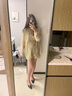 達(dá)芙妮（DAPHNE）單鞋女船鞋粗跟瑪麗珍皮鞋婚鞋2025春夏季新款工作宴會伴娘鞋 米色 跟高 3.2cm 36 尺碼偏大一碼，建議拍小一碼 曬單實(shí)拍圖