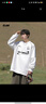 CLOR美式條紋接拼衛衣男春夏款上衣潮流休閑寬松長(cháng)袖t恤WYC10白色XL 曬單實(shí)拍圖